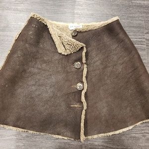 Jill Stuart Shearling A-line mini